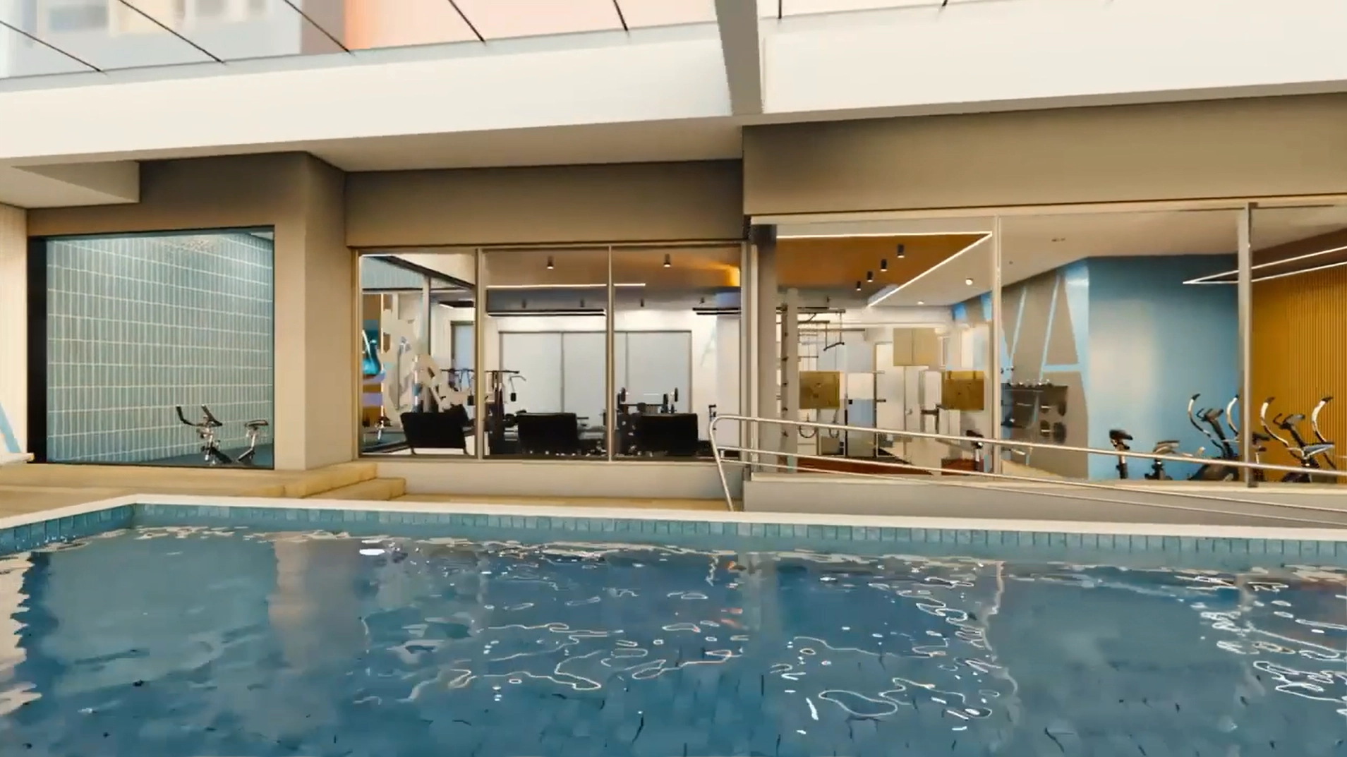 Piscina climatizada com raia de 20 metros do AYA Home